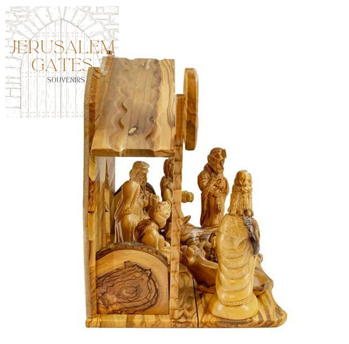 Simple Olive Wood Nativity Set